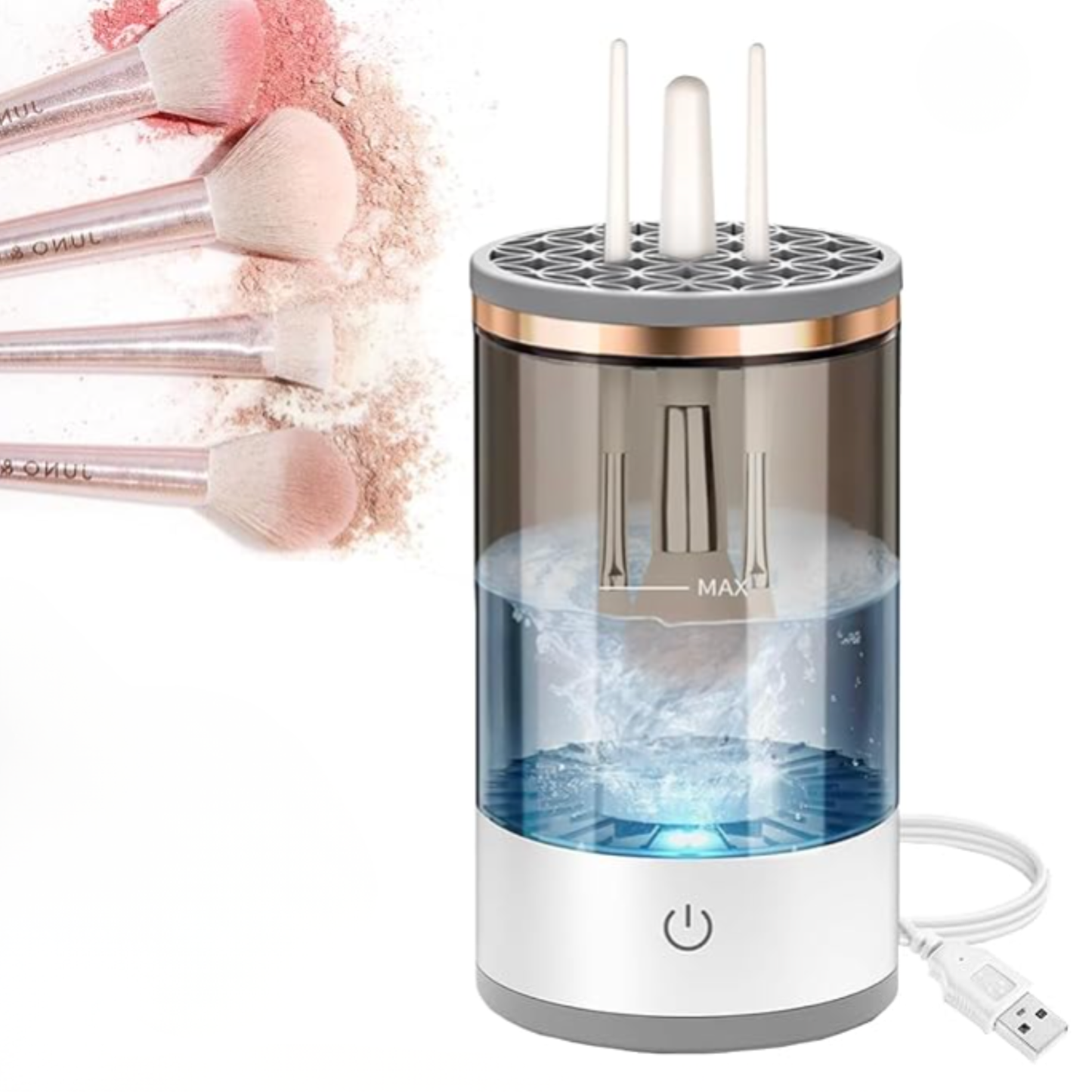 Limpiador eléctrico de brochas de maquillaje