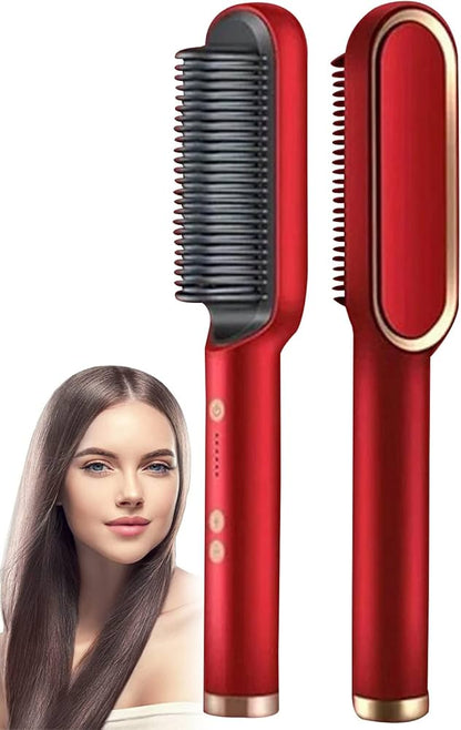 GlowBrush™ Peine Alisador – Cabello liso, brillante y sin frizz en un solo paso 💁‍♀️