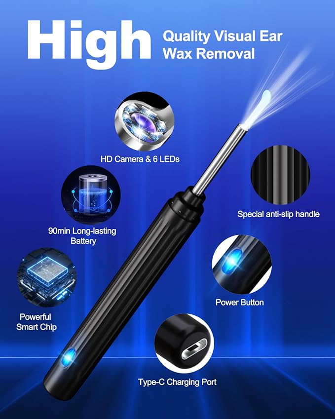 Limpiador de Oídos Pro – con Cámara HD y Luz LED