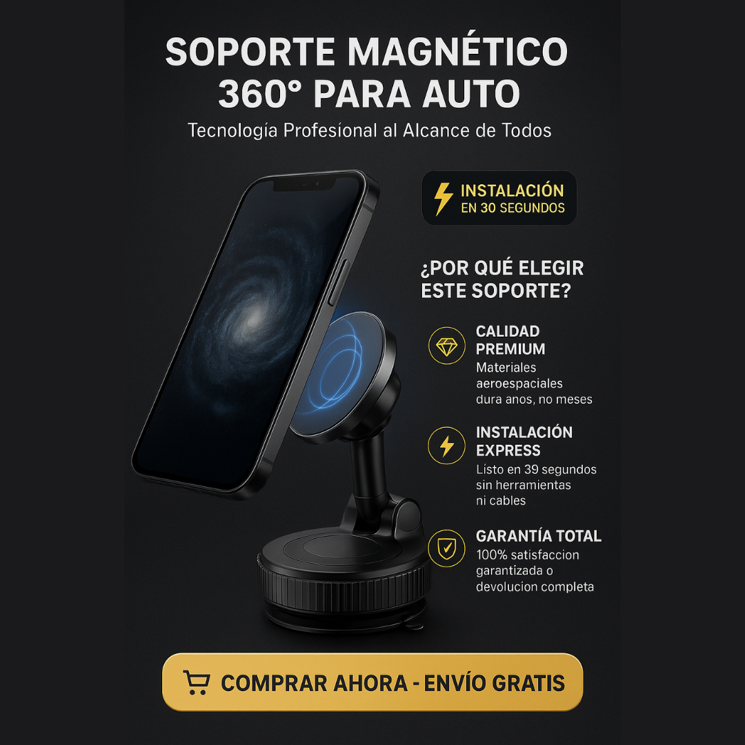 Soporte de celular multiuso magnetico