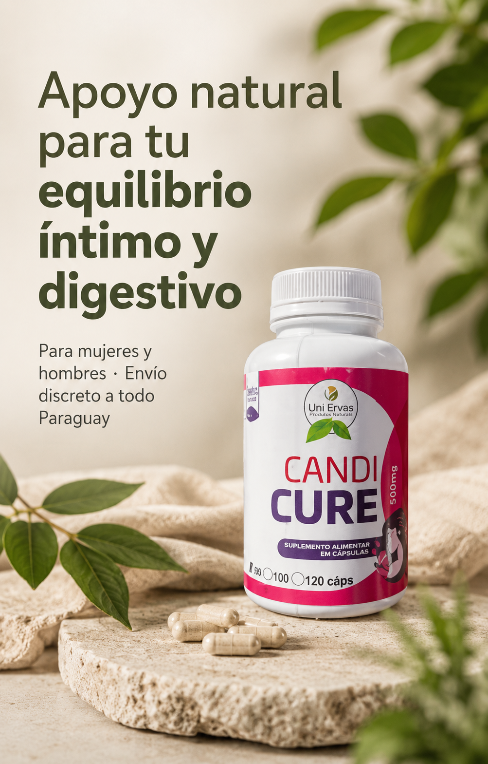 CANDI CURE® 100% Natural 60 Capsulas