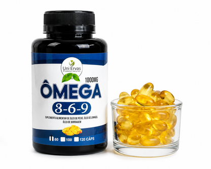 OMEGA 3-6-9 1000Mg 60 capsulas! Cuida tu corazón, cerebro, articulaciones y piel!