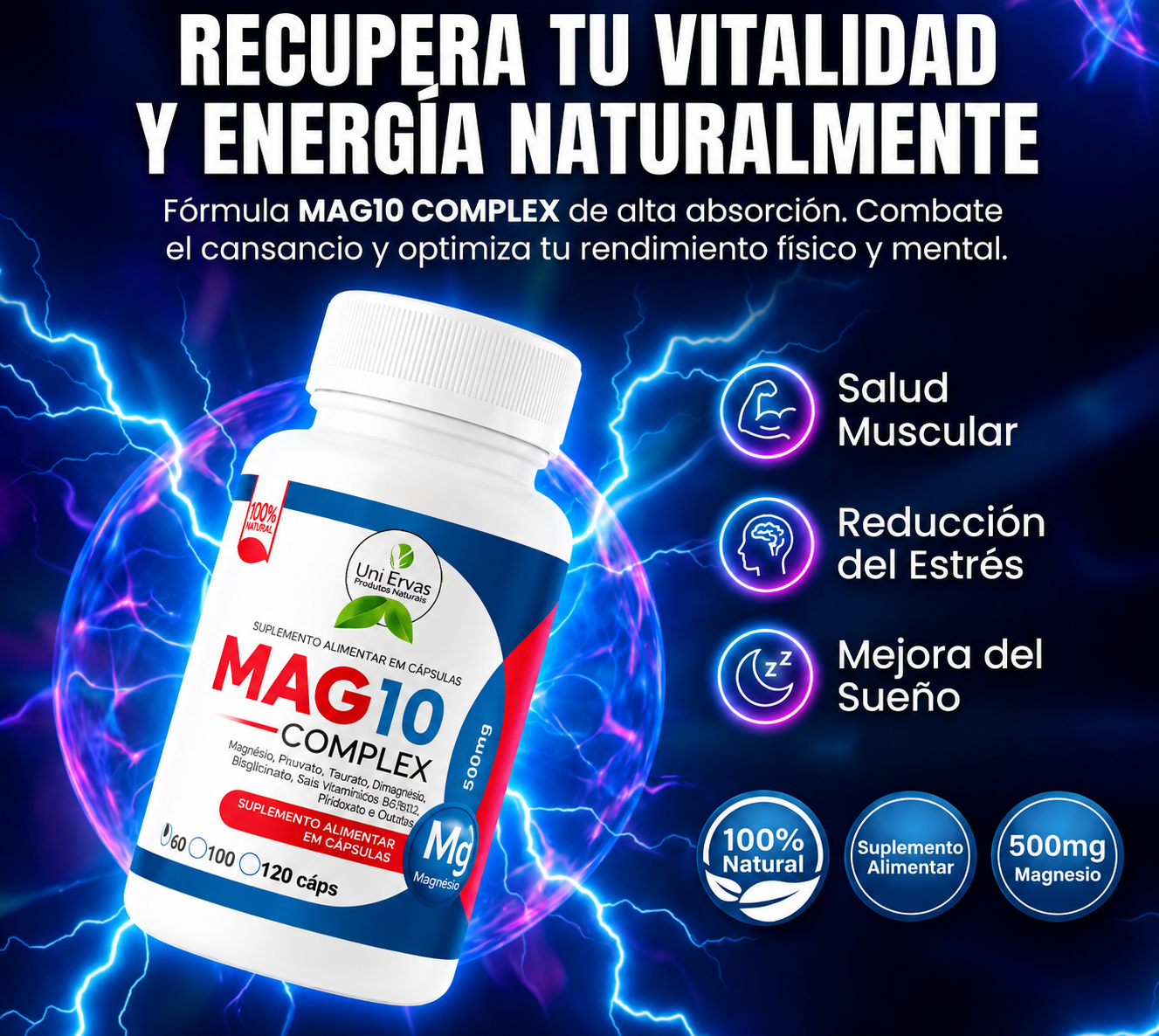 MAGNESIO 10 COMPLEX ORIGINAL 120 CAPSULAS