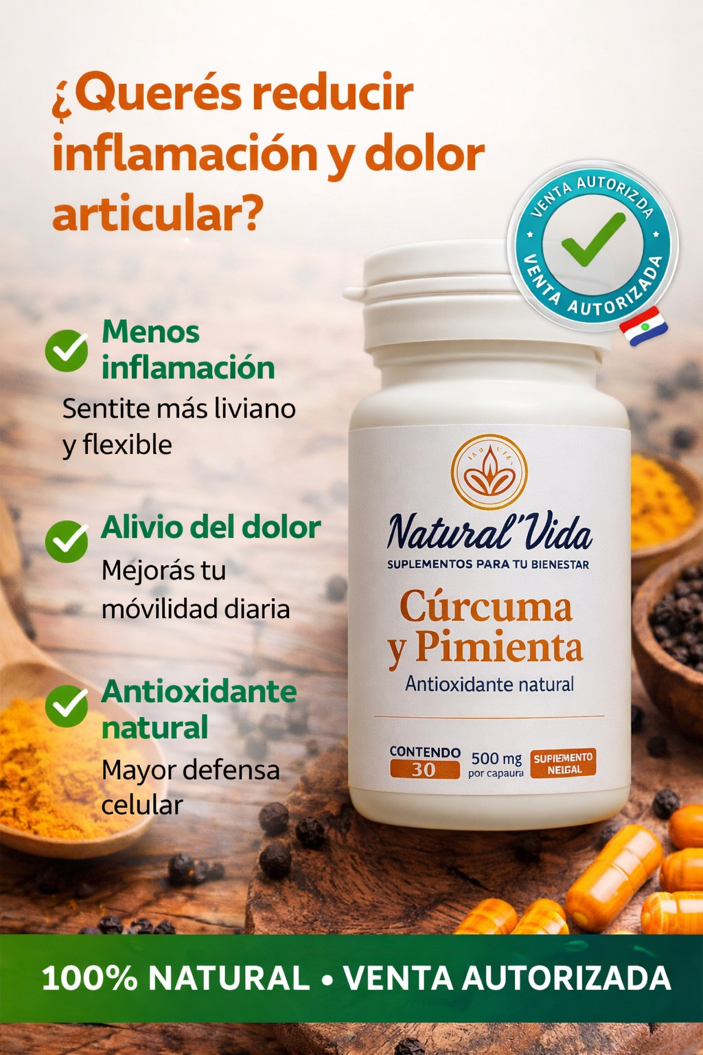 CURCUMA+PIMIENTA  FORMULA CONCENTRADA 100% NATURAL