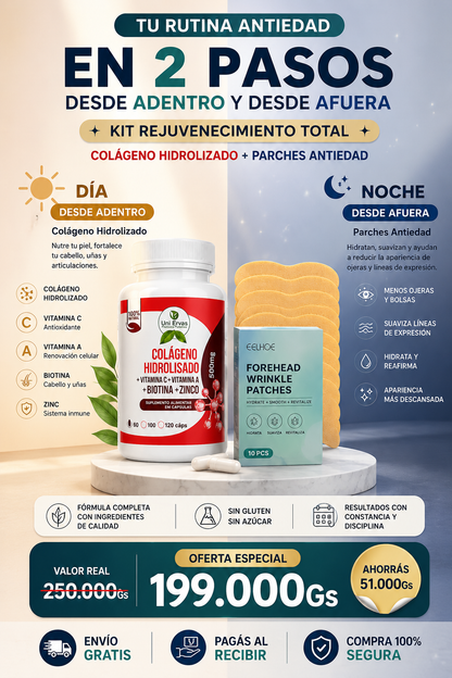 Colágeno Hidrolisado, Biotina y Vitaminas A+C Formula Premiun!