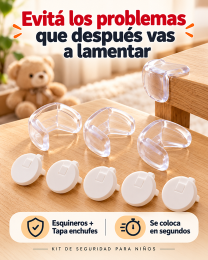 Kit Seguridad para niños! 1 Pack de esquineros + Tapa Enchufes