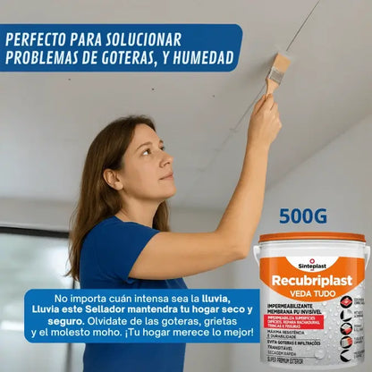 Sellador Impermeable Transparente contra infiltración, moho y humedad - 1L