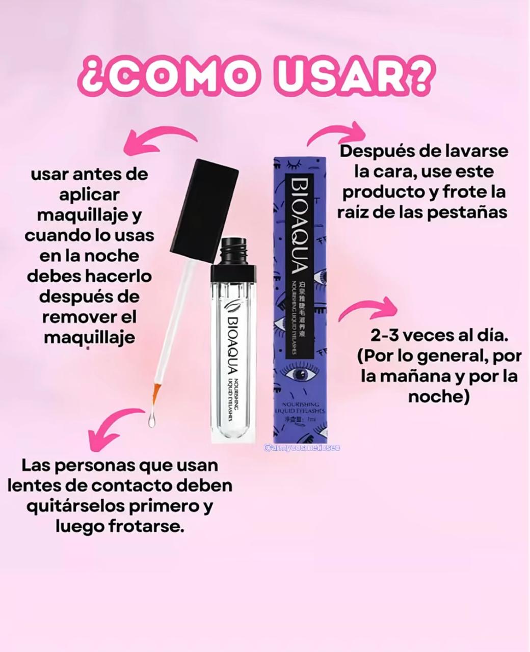 BIOAQUA LashBoost ✨ Serum para pestañas mas largas en semanas!