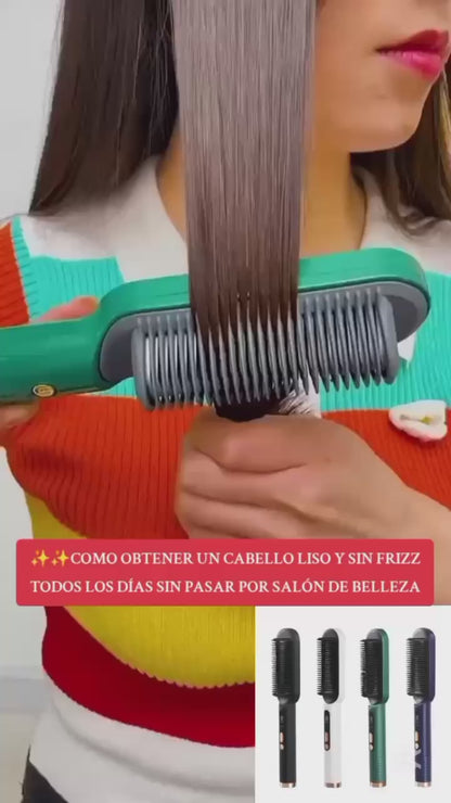 GlowBrush™ Peine Alisador – Cabello liso, brillante y sin frizz en un solo paso 💁‍♀️